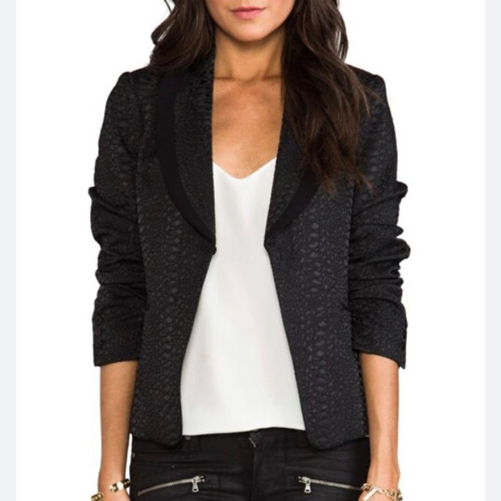 DIANE VON FURSTENBERG black Ophelia blazer